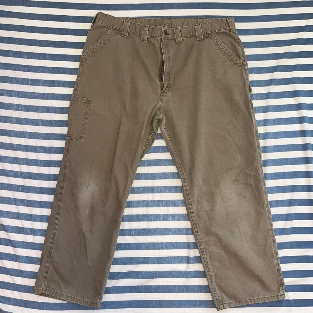 Carhartt Brown Loose Original Fit Straight Leg Pants